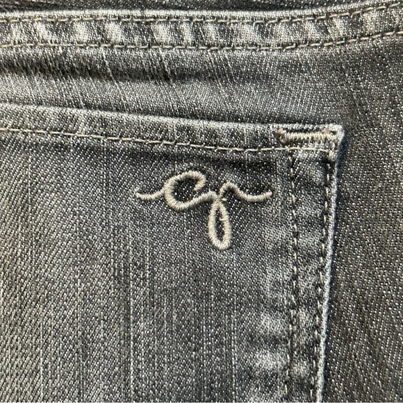 Guess Jeans Starlet Slim Boot Denim Whiskers Distressed Gray Size 27 - Picture 7 of 13